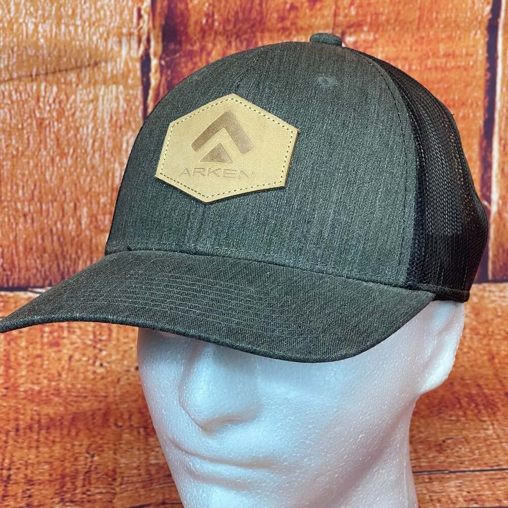 Arken Logo Patch Charcoal and Black Mesh Trucker Adjustable Cap